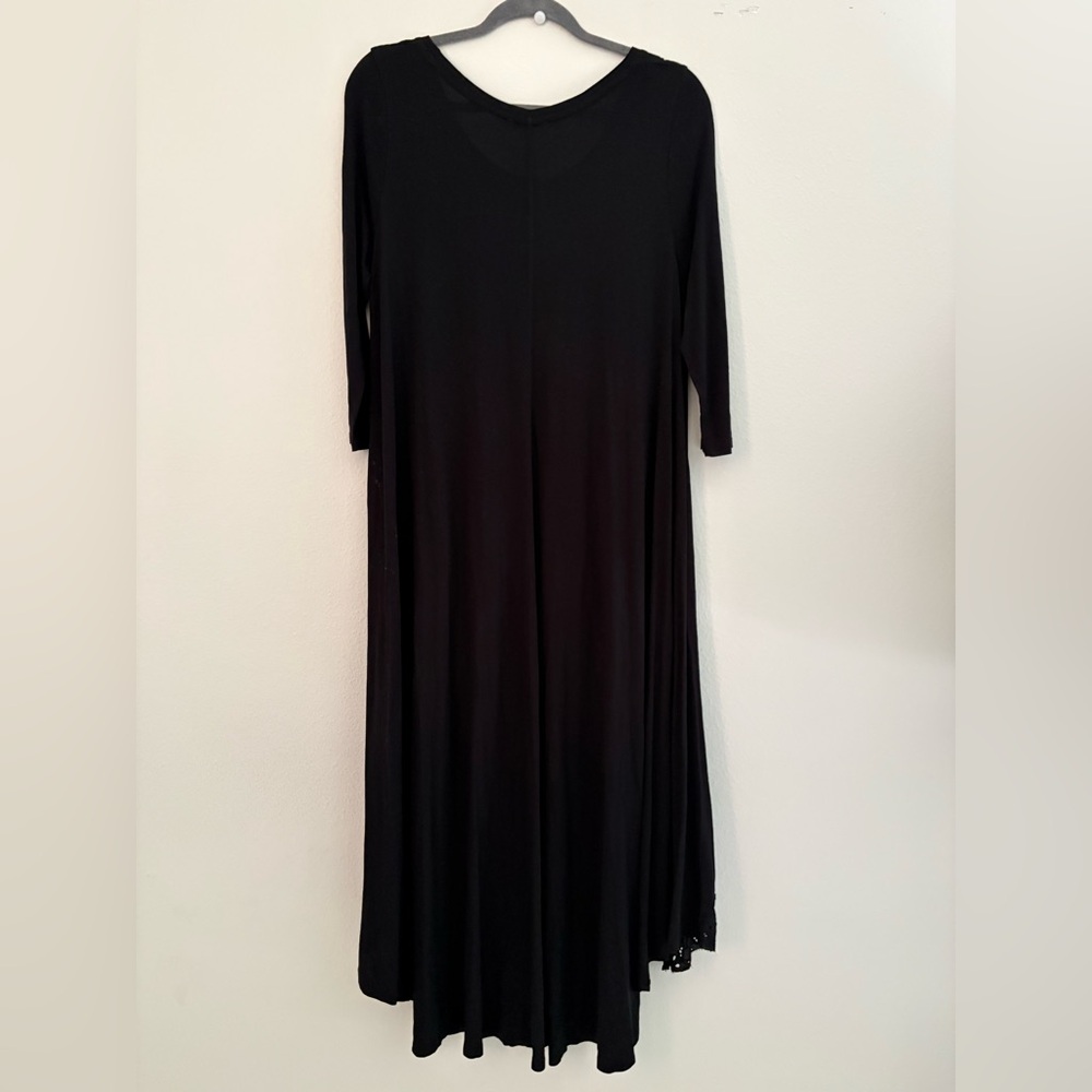 Free People Black High Low Top With Cut Out Detail Size M - Picture 4 of 10